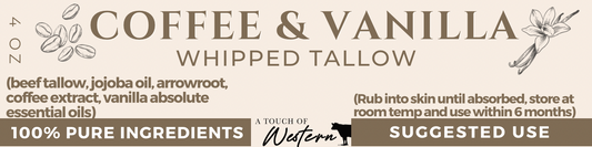 4oz Coffee & Vanilla Whipped Tallow