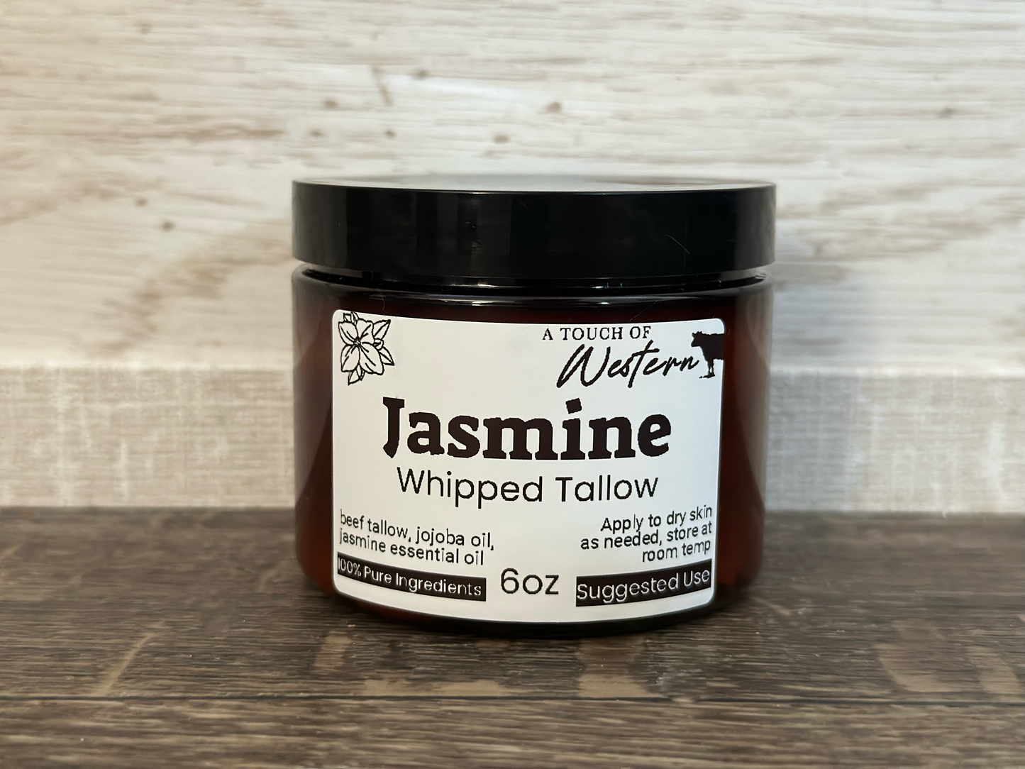 6oz Jasmine & Jojoba Whipped Tallow