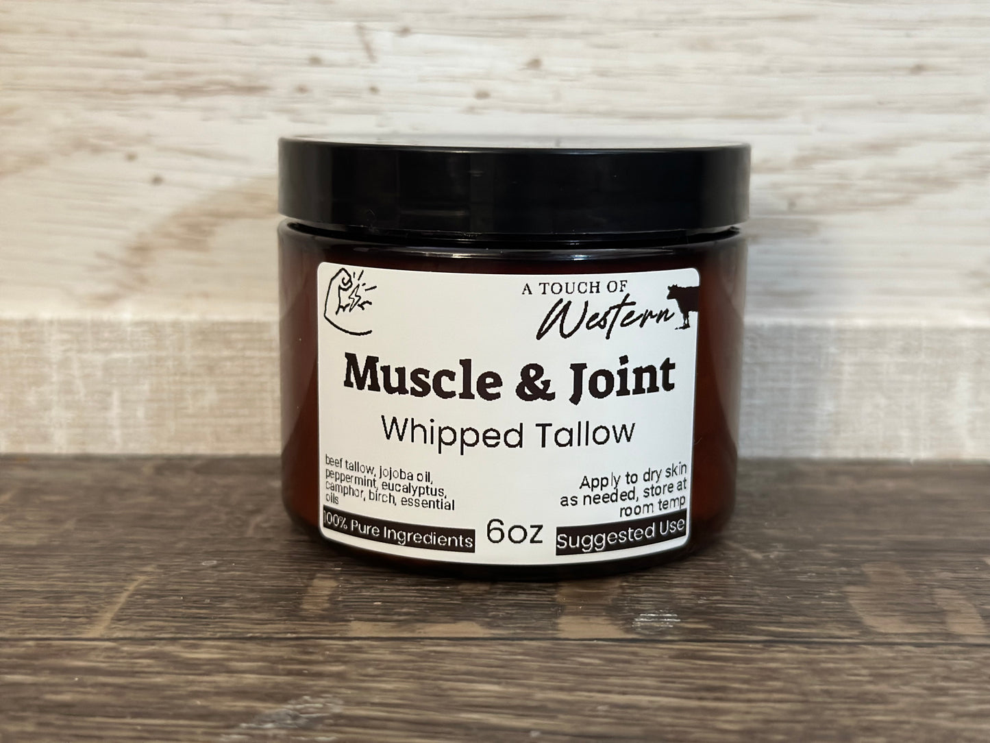 6oz Muscle & Joint & Jojoba Oil Whipped Tallow